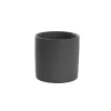 Ceramic Cylinder Pot Satin Matte Black (15.5x15cmH)