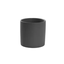 Ceramic Cylinder Pot Satin Matte Black (15.5x15cmH)