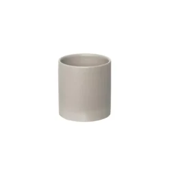 Ceramic Cylinder Pot Satin Matte Light Grey (10.5x10.5cmH)