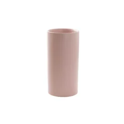Ceramic Cylinder Vase Satin Matte Soft Pink (10x20cmH)