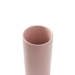 Ceramic Cylinder Vase Satin Matte Soft Pink (10x20cmH)