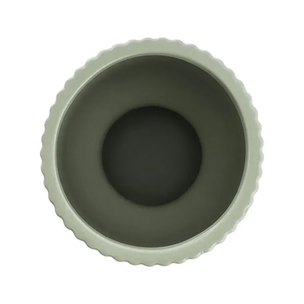 Ceramic Cyprus Egg Cup Vase Matte Sage (12Dx16cmH)