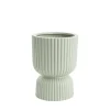 Ceramic Cyprus Egg Cup Vase Matte Sage (15Dx20cmH)