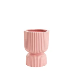 Ceramic Cyprus Egg Cup Vase Matte Light Pink (12Dx16cmH)