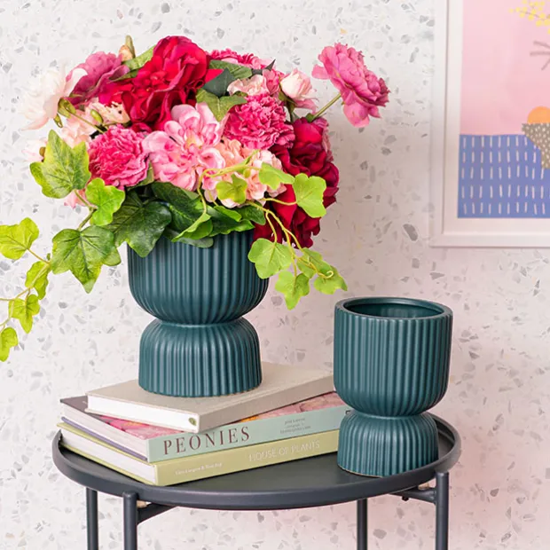 Ceramic Cyprus Egg Cup Vase Matte Jasper (12Dx16cmH)