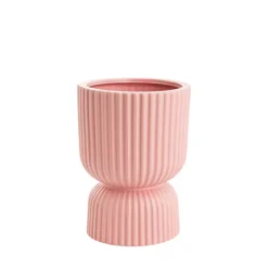 Ceramic Cyprus Egg Cup Vase Matte Light Pink (15Dx20cmH)