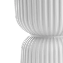 Ceramic Cyprus Egg Cup Vase Matte White (15Dx20cmH)