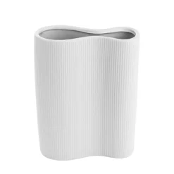 Ceramic Cyprus Muse Vase Matte White (17x7x23cmH)