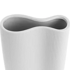 Ceramic Cyprus Muse Vase Matte White (17x7x23cmH)