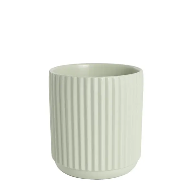 Ceramic Cyprus Vase Matte Sage (16DX17cmH)