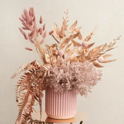 Ceramic Cyprus Vase Matte Light Pink (14DX15cmH)