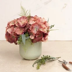 Ceramic Cyprus Vase Matte Lime Sage (14DX15cmH)