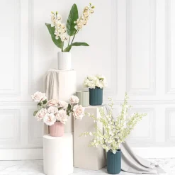 Ceramic Cyprus Vase Matte Light Pink (16DX17cmH)