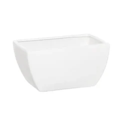 Ceramic Flora Taper Rectangle Pot 18x12x9cmH White