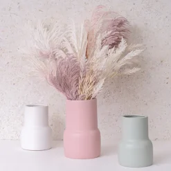 Ceramic Freya Vase Matte White (12TDx16DX22cmH)