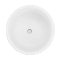 Ceramic Loreto Plant Pot & Plate Matte White (18Dx18.5cmH)