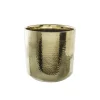 Ceramic Metallic Cylinder Pot Brass Gold (15.5x15cmH)