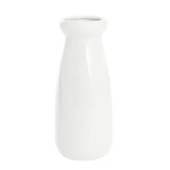 Ceramic Milk Bottle Large White (11Dx26cmH)
