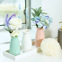 Ceramic Milk Bottle Petite White (6.5Dx14cmH)