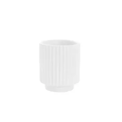 Ceramic Mykonos Muse Vase Matte White (8x8x9cmH)