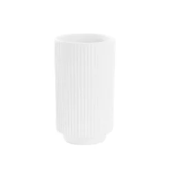 Ceramic Mykonos Muse Vase Matte White (14x14x24cmH)