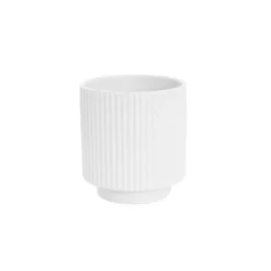 Ceramic Mykonos Muse Vase Matte White (14x14x14cmH)