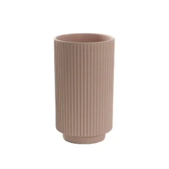 Ceramic Mykonos Muse Vase Matte Nude (14x14x24cmH)