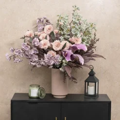 Ceramic Mykonos Muse Vase Matte Nude (14x14x24cmH)