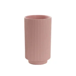 Ceramic Mykonos Muse Vase Matte Blush Pink (14x14x24cmH)