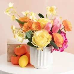 Ceramic Mykonos Muse Vase Matte White (11.5x11.5cmH)