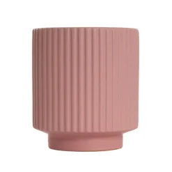 Ceramic Mykonos Muse Vase Matte Blush Pink (14x14x14cmH)