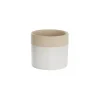 Ceramic Pencil Pot Matte White (13Dx12cmH)