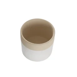 Ceramic Pencil Pot Matte White (13Dx12cmH)
