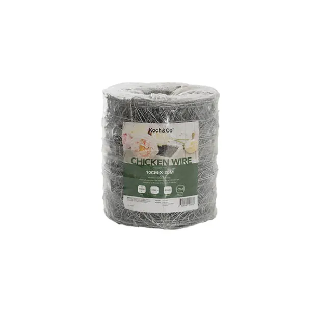 Chicken Wire Florist Rolls HexNet 24g (10cmx20m) Silver