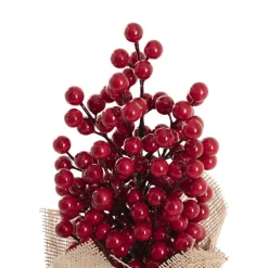 Christmas Berry Burlap Table Top Tree Red (38cmH)