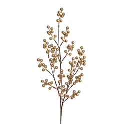 Christmas Berry Long Stem Spray Gold (85cmH)