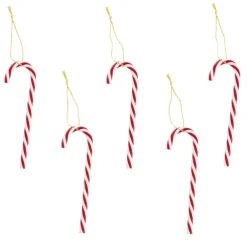 Christmas Candy Cane Pack 5 Red & White (13cmH)