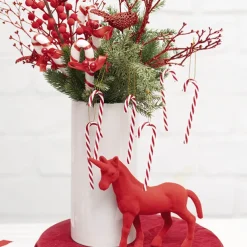 Christmas Candy Cane Pack 5 Red & White (13cmH)