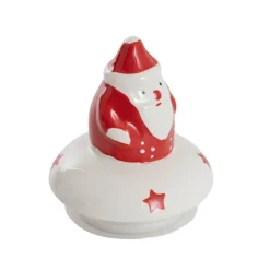 Christmas Santa Lolly Cookie Jar Clear (9.5cmDx15cmH)
