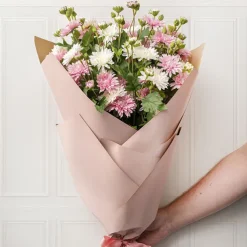 Chrysanthemum x 7 Head Spray Soft Pink (83cmH)