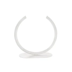 Circular Metal Vase White (25cmH)