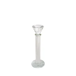 Classic Crystal Glass Candle Holder Clear (23cmH)