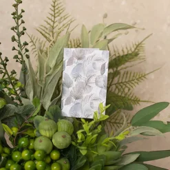 Classic Gift Card & Envelope Neutral Leaves Pk25(6.5x10cmH)