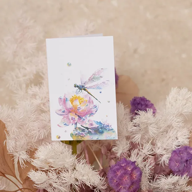 Classic Gift Card & Envelope Dragonfly Pk25 (6.5x10cmH)