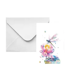 Classic Gift Card & Envelope Dragonfly Pk25 (6.5x10cmH)