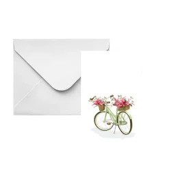 Classic Gift Card & Envelope Garden Bike Pk25 (6.5x10cmH)