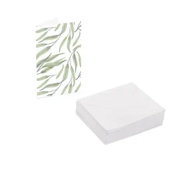 Classic Gift Card & Envelope Gum Leaves Pk25 (6.5x10cmH)