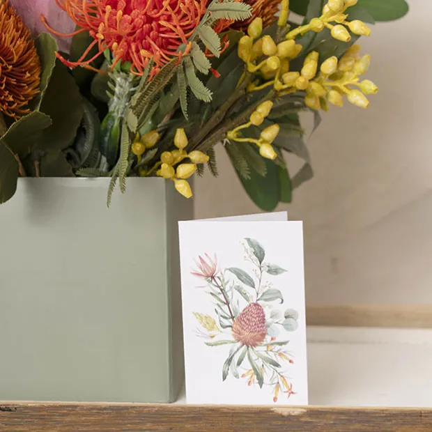 Classic Gift Card & Envelope Natives Pk25 (6.5x10cmH)