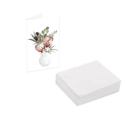 Classic Gift Card & Envelope Natives Vase Pk25 (6.5x10cmH)