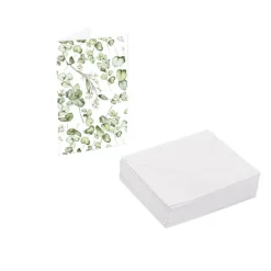 Classic Gift Card & Envelope Eucalyptus Pk25 (6.5x10cmH)